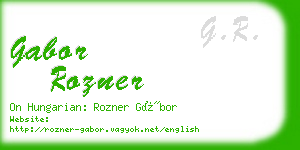 gabor rozner business card